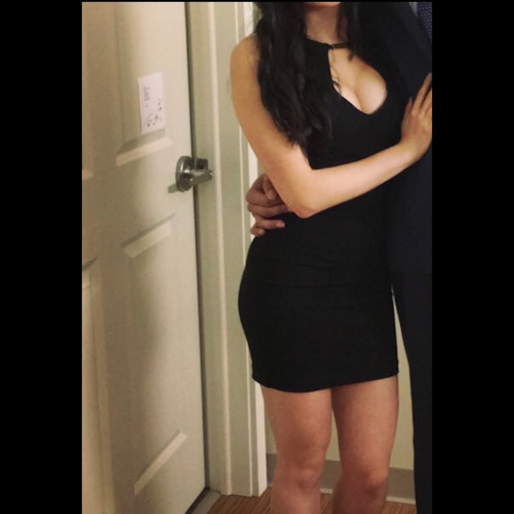 ASOS Petite Black Cutout Mini Dress